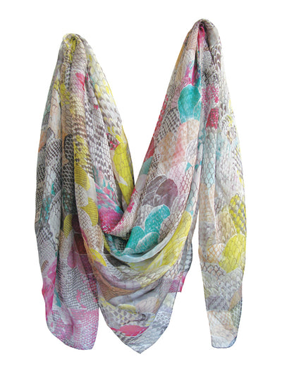 SEASTER silk mousseline scarf