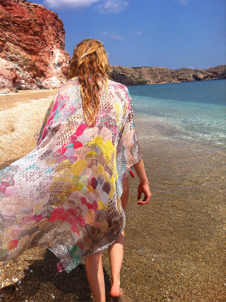 SEASTER silk mousseline scarf