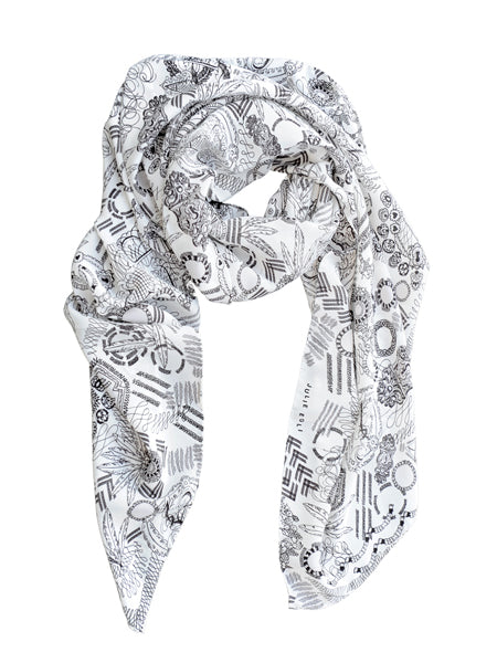 MYSTERY DOOR – crepe de chine silk scarf