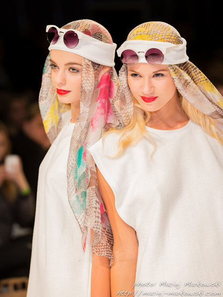 SEASTER silk mousseline scarf